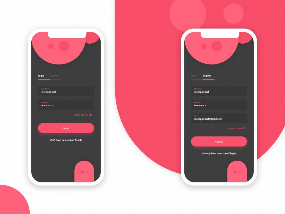 Mobile App Login Screen UI Kit