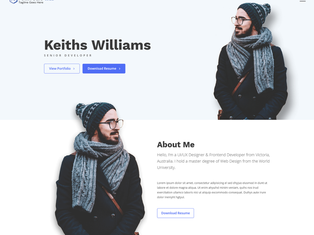 Multipurpose Portfolio Biography WordPress Theme