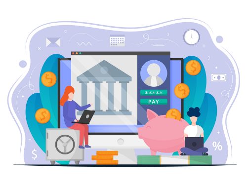 Online Banking Free Vector Design Concept