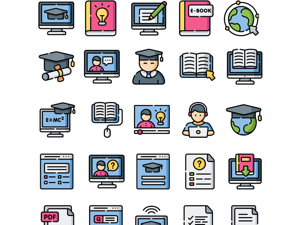 Online Learning Icons