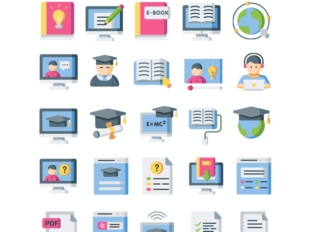 Online Learning Icons 2