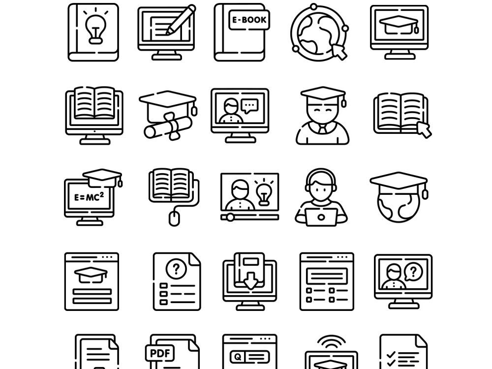 Online Learning Icons 3