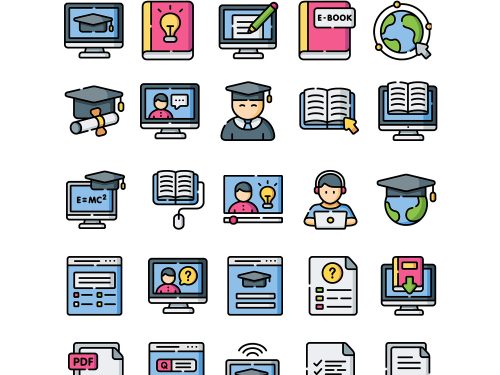 Online Learning Icons