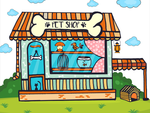 Pet Shop Vector Free Illustration