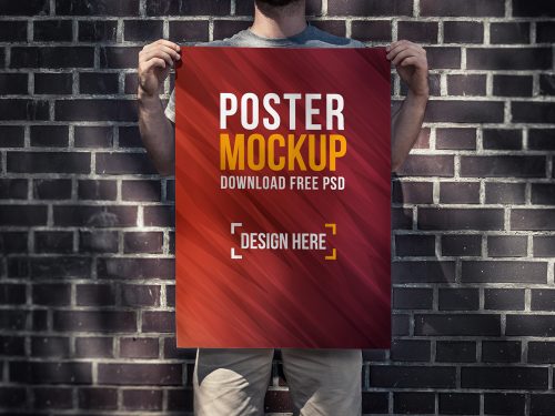 Poster Mockup Free PSD