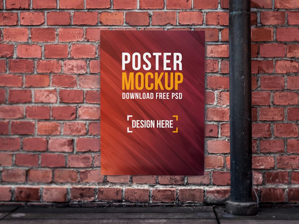 Poster Mockup Free PSD