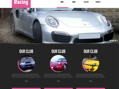 Racing Automobile Mobile Website Template