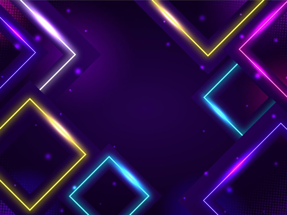 Realistic Neon Lights Background