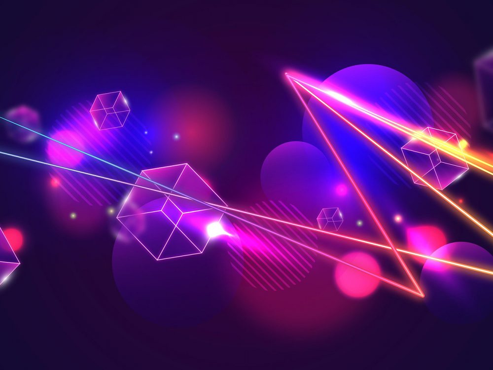 Realistic Neon Lights Background