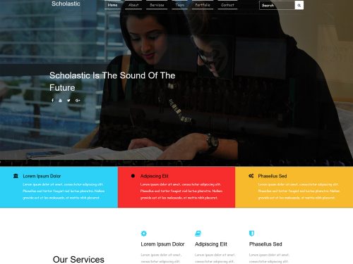 Scholastic Education Flat Bootstrap Responsive Web Template