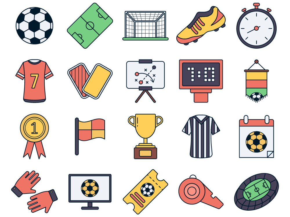 Soccer Vector Free Icon Set