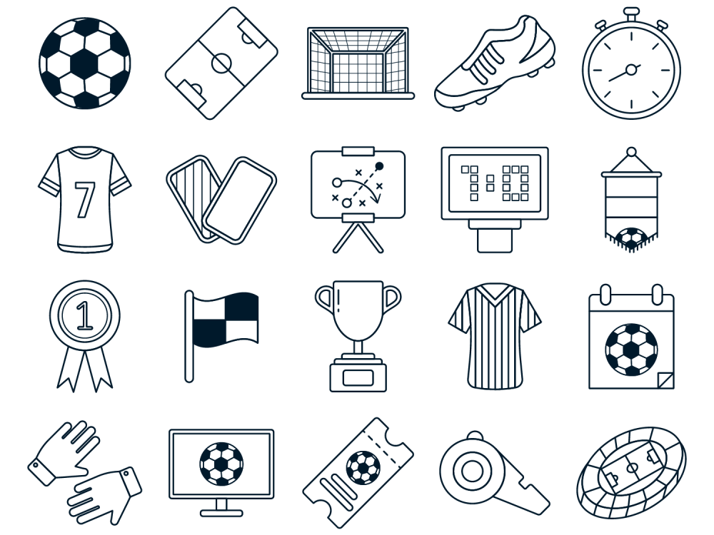 Soccer Vector Free Icon Set 2