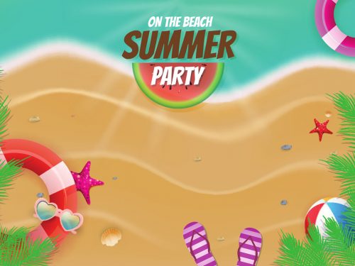 Summer Beach Poster Illustration