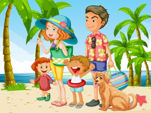 Summer Beach Poster Illustration
