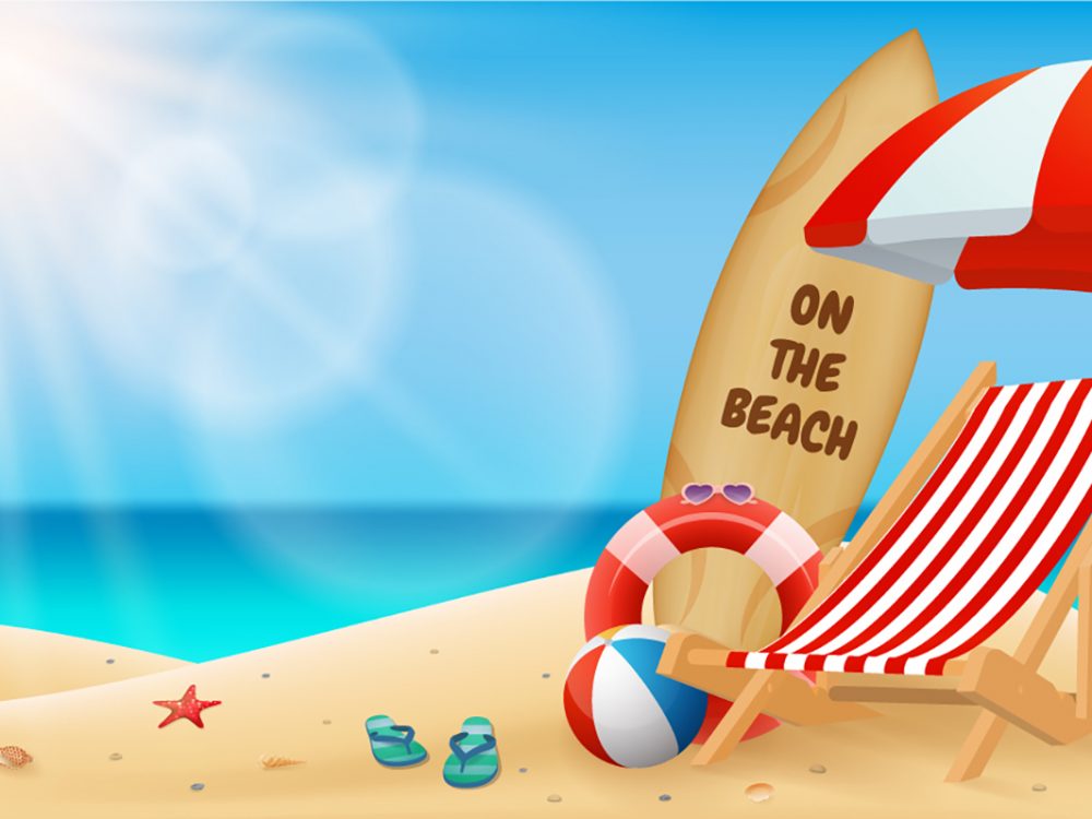 Summer Beach Poster Illustration