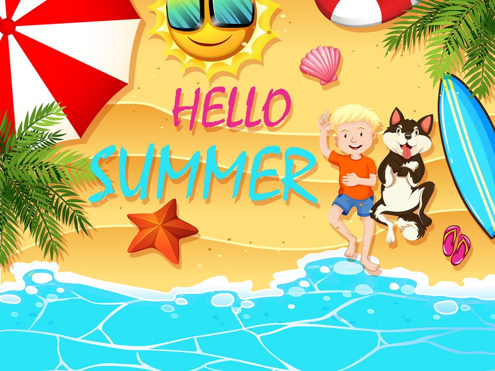Summer Beach Poster Illustration