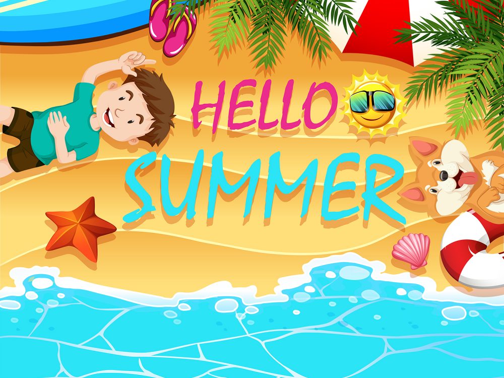 Summer Beach Poster Illustration