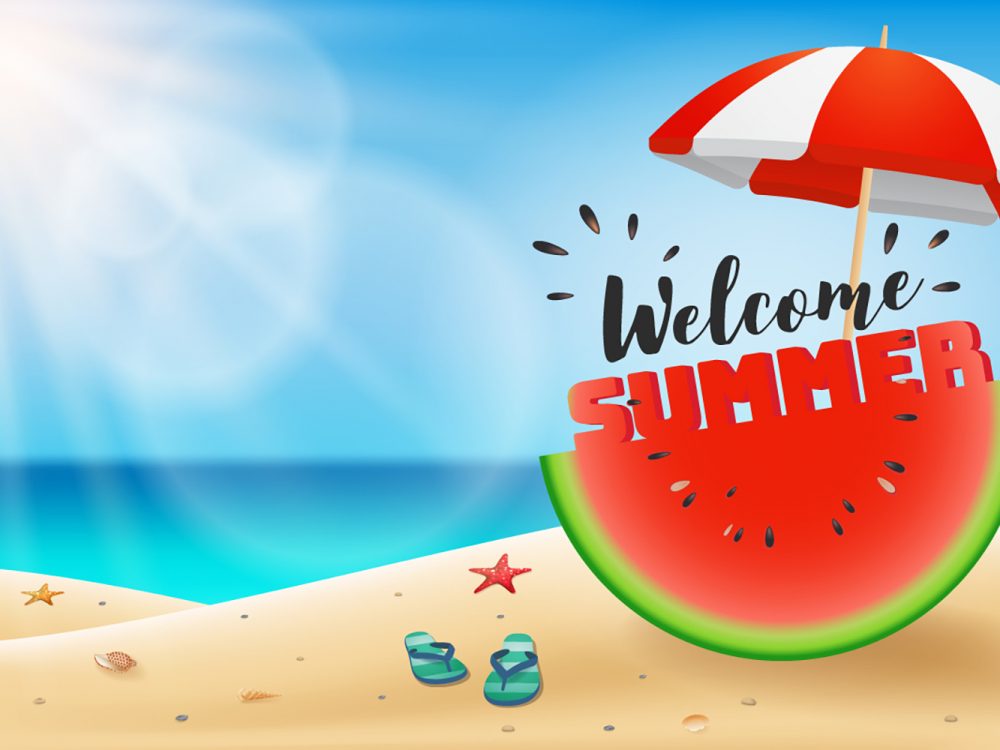 Summer Beach Poster Illustration