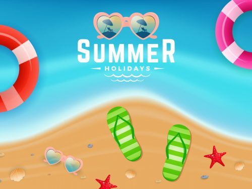 Summer Beach Poster Illustration