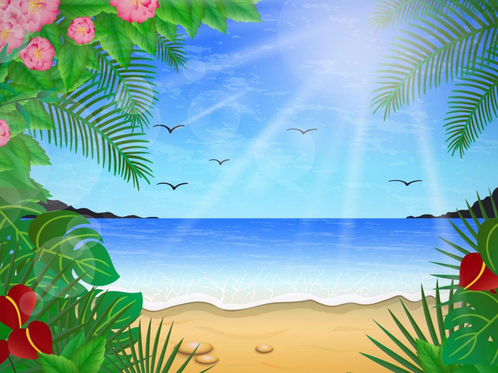 Summer Beach Poster Illustration