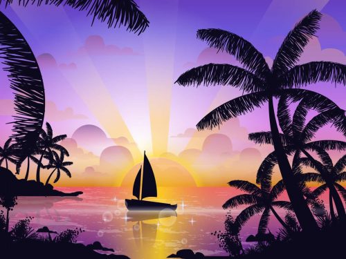 Summer Beach Poster Illustration