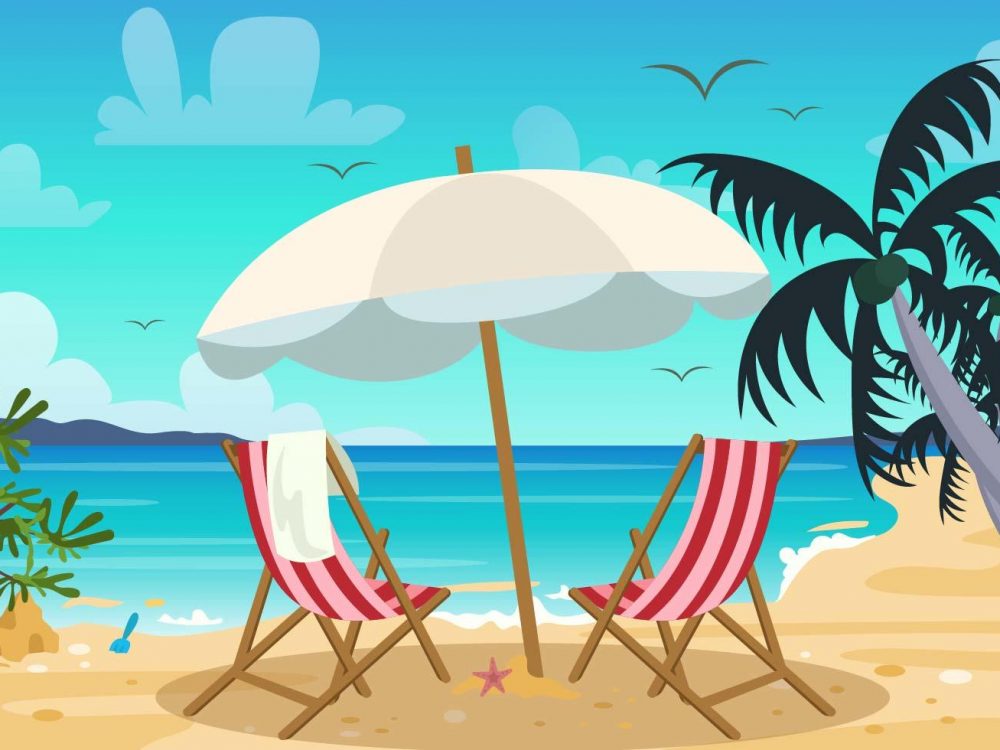 Summer Beach Poster Illustration