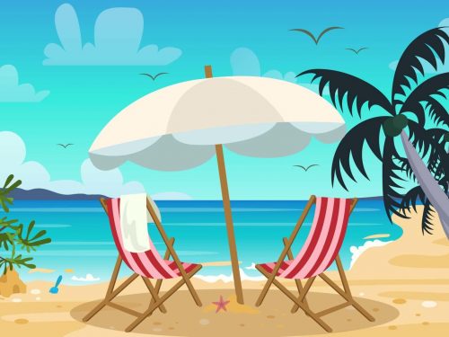 Summer Beach Poster Illustration