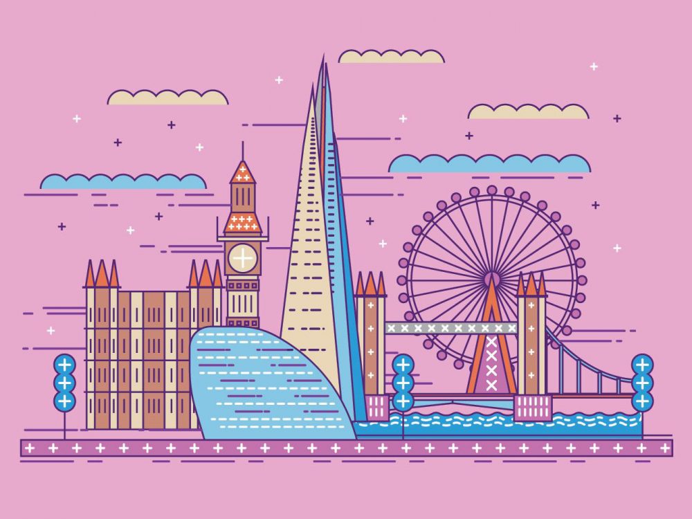 The Shard and The London Skylane Illustration