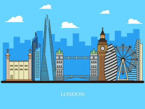 The Shard and The London Skylane Illustration