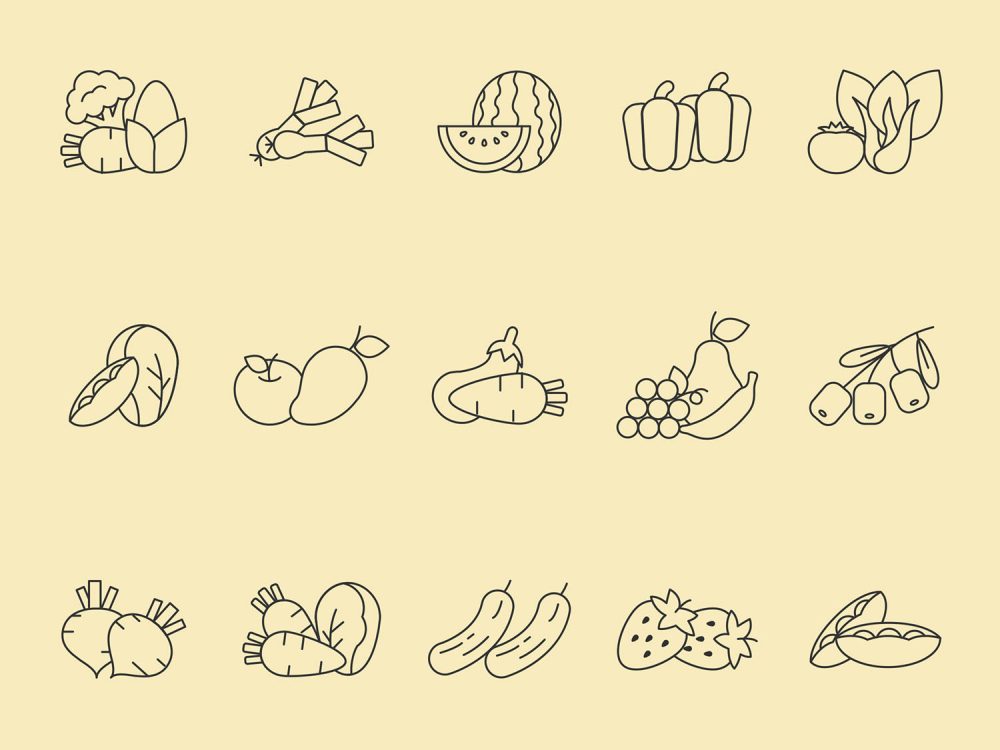 Vegetable Vector Icons