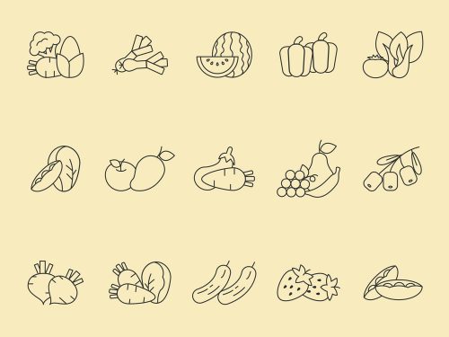 Vegetable Vector Icons