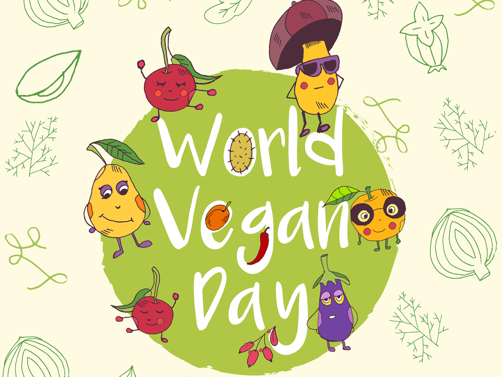 World Vegan Day Free Vector Illustration