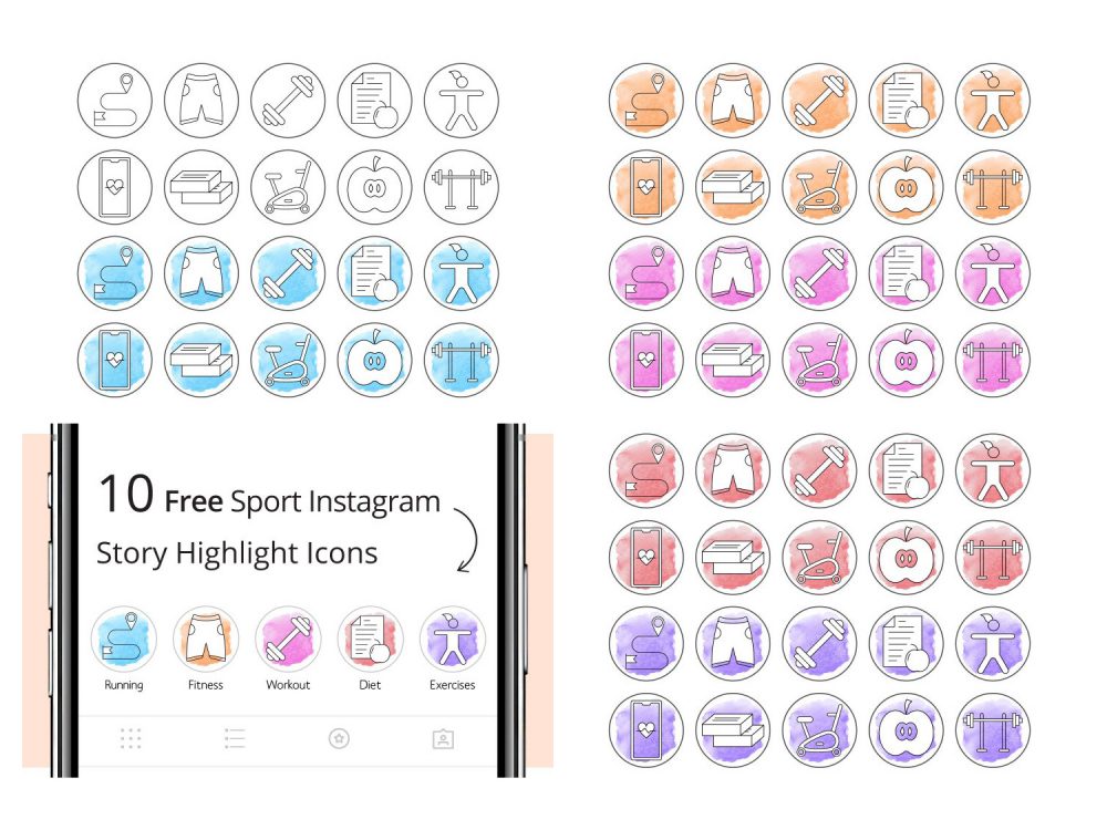 10 Free Sport Instagram Story Highlight Icons