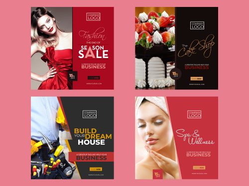 4 Free Multipurpose Instagram Banner Templates