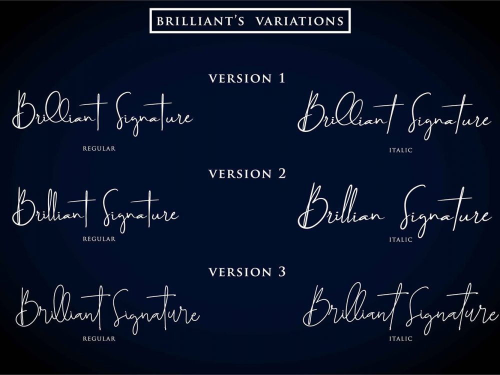 Brilliant Signature Typeface