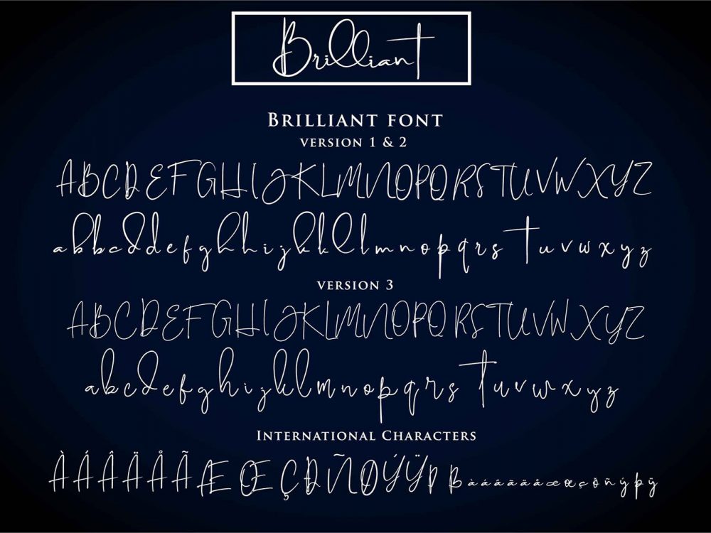 Brilliant Signature Typeface