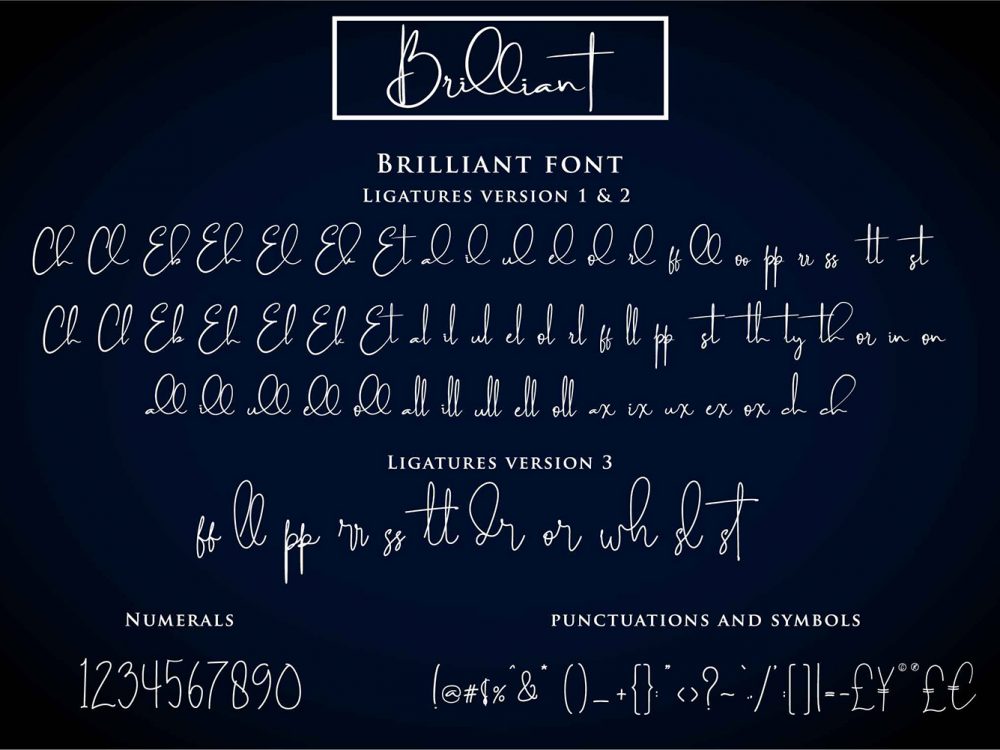Brilliant Signature Typeface