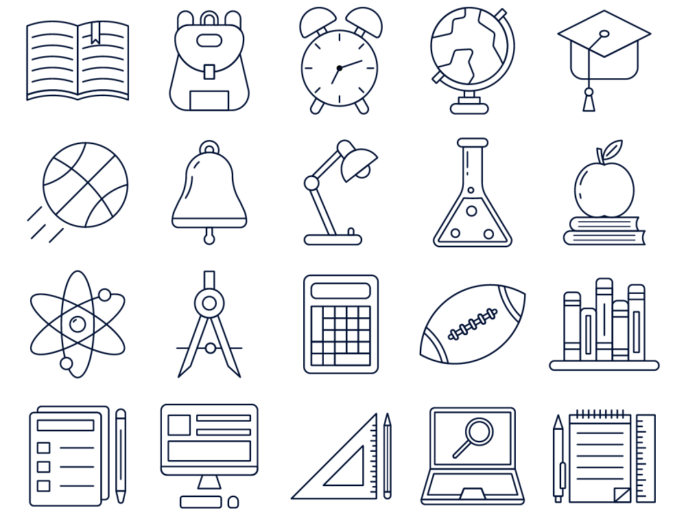 Education Vector Free Icon Set 2
