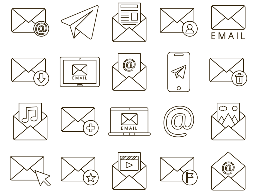 Email Free Vector Icon Set 2
