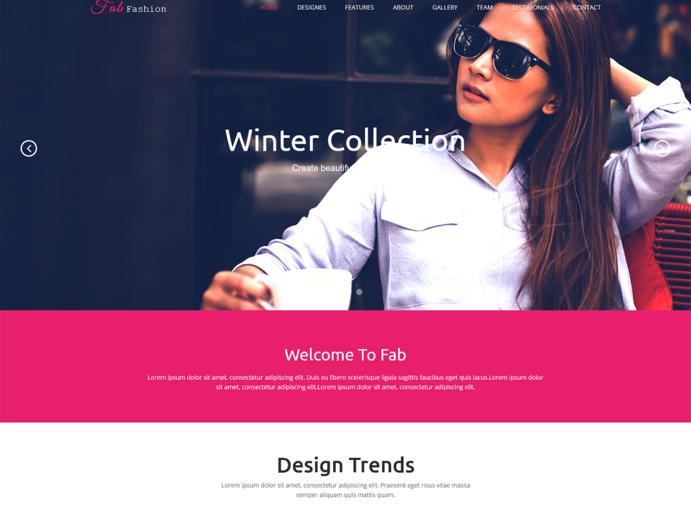 Fab Fashion Responsive HTML5 Web Template