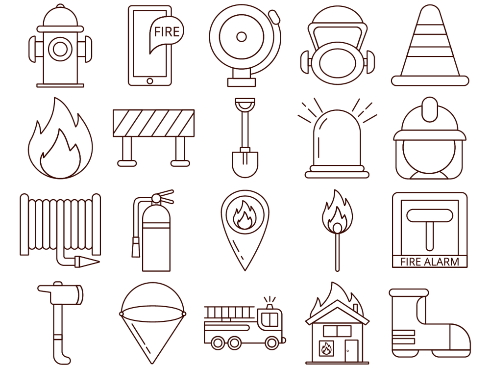 Firefighter Vector Free Icon Set 2