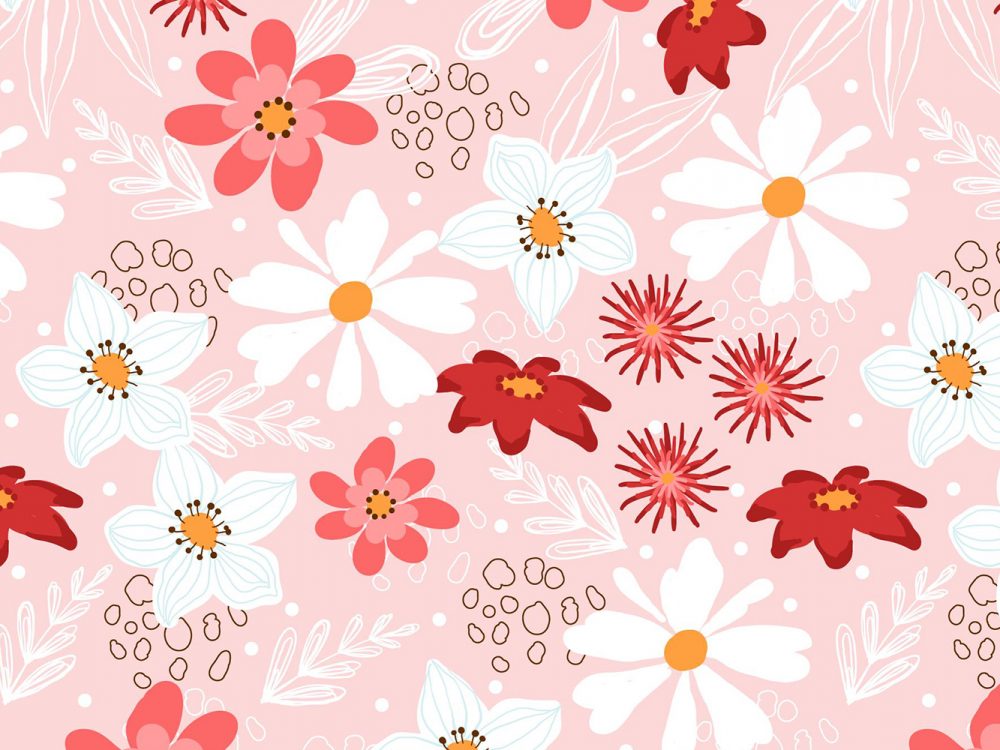 Floral Watercolor Free Pattern