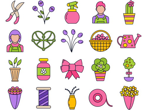 Floristic Vector Free Icon Set