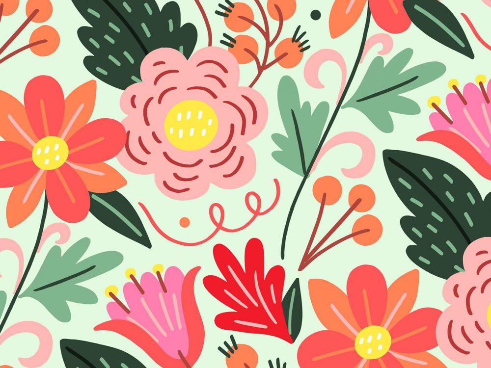 Free Floral Watercolor Pattern