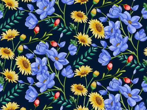 Free Floral Watercolor Pattern