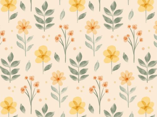 Free Floral Watercolor Pattern