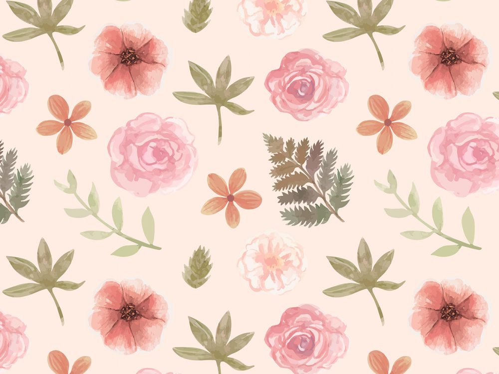 Free Floral Watercolor Pattern