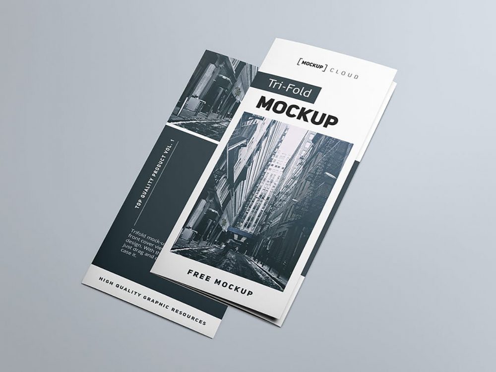 Free Trifold Brochure Mockup