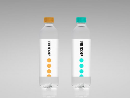 Free Water Plastic Bottle Mockup