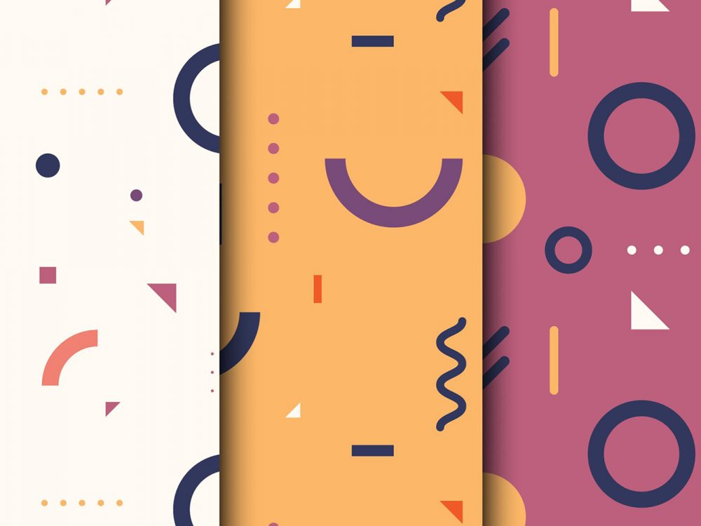 Geometric Memphis Pattern Collection